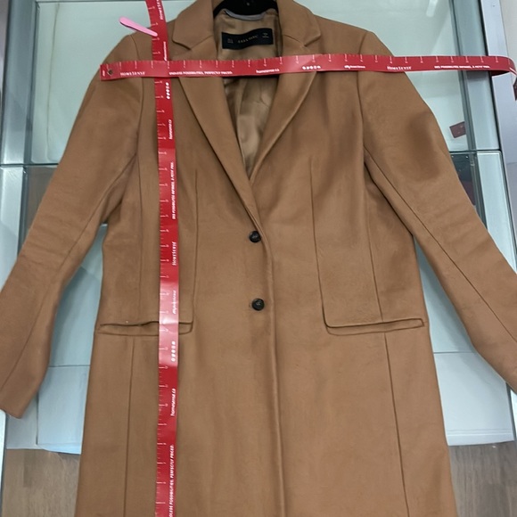 Camel Pea Coat, Zara, size M - Picture 11 of 12
